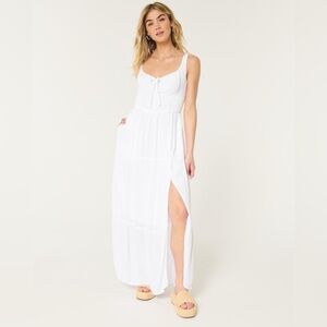 Hollister White Peasant Maxi Dress Bridal